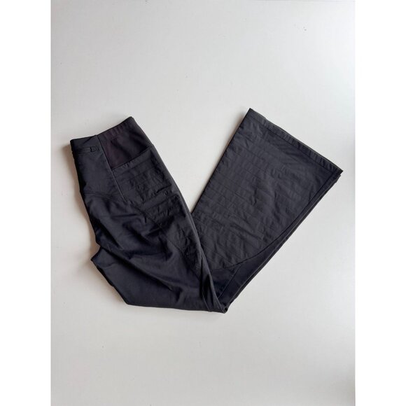 ATHLETA Peak Hybrid Fleece Black Brushed Flared Boot Cut Pants, Size S - Picture 3 of 16